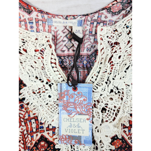 Chelsea & Violet Womens Medium Dress Boho Babe Multicolor NEW With Tags - Picture 7 of 8